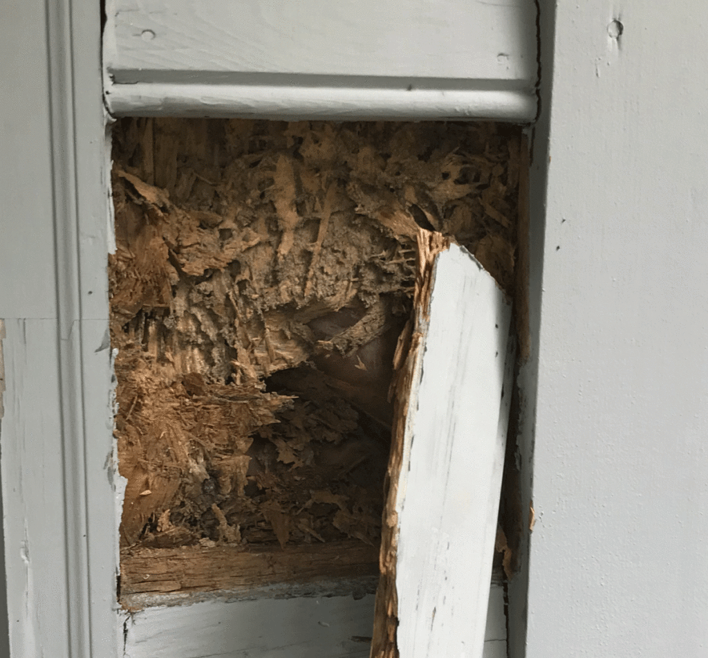 photo of termite damang